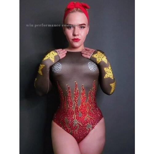 Areola rhinstone decoration high light plump figure American style rave party circus model show costume dancer Gym performance