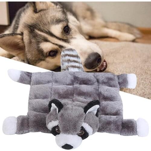 Bite Resistant Cartoon Animal Design Plush Stuffed Squeaky Whistling Sound Toy Pet Products Dog Supplies