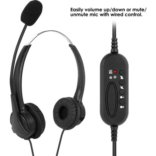 SOONHUA Headphone Earphone USB Headset On Ear Wired Headphones Headsets Ergonomic 30mm With Microphone For Laptop Desktop