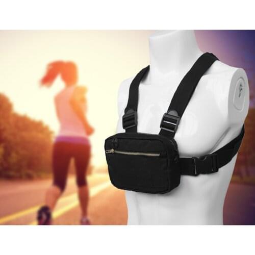 Waterproof Wearable Chest Rig Bag Vest Pouch Adjustable Shoulder Bag Molle Pouch Bag for Outdoor Hiking Camping Fishing Hunting