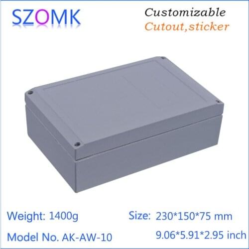 1 piece, 230*150*75mm szomk electrical die casting waterproof aluminum enclosure project box electronic case