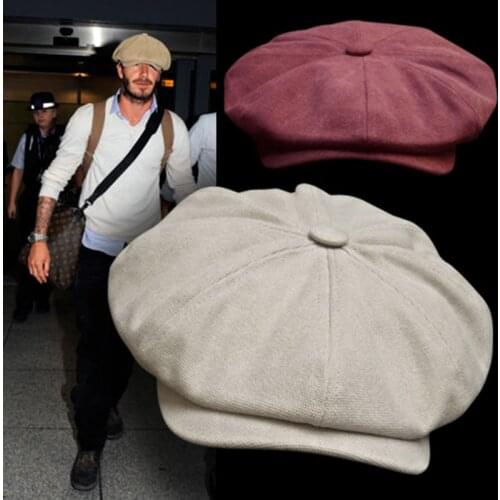 2019 New Casquette cotton canvas taste mens newsboy hat male big head beret lady retro British sun hat BLM21