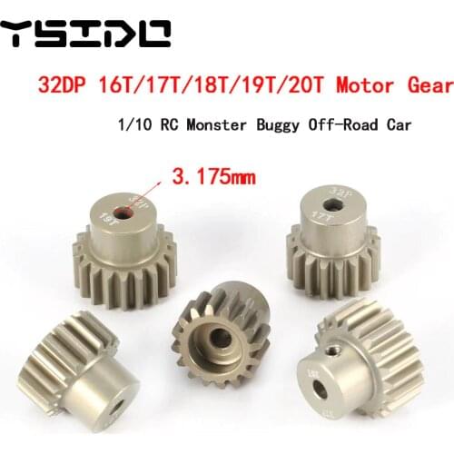 32DP 3.175mm 16T 17T 18T 19T 20T Pinion Motor Gear Set for Traxxas Redcat HSP Tamiya 1/10 RC Car 540 550 Brushed 3650 3660 motor