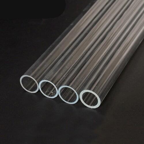2pcs 200mm long 32mm 35mm 36mm 38mm 40mm OD acrylic tube hollow pipe transparent plexiglass duct PMMA control 26mm -36mm ID