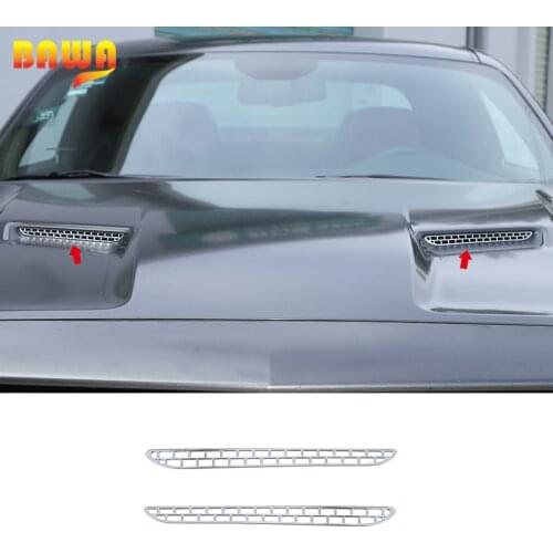 BAWA Front Engine Air Inlet Grille Decoration Cover Stickers Accessories for Dodge Challenger 2015