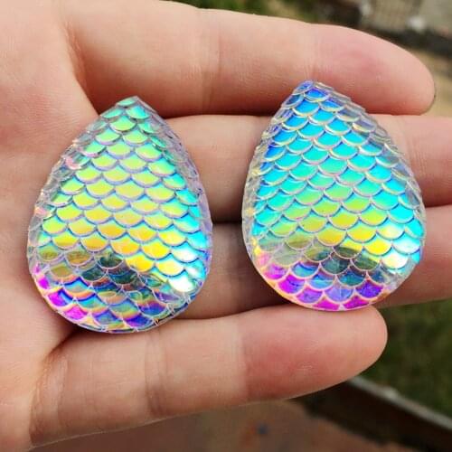 White AB Colors Snake Scale/ scale Flatback Resin Stone strass,Flatback crystal Resin Rhinestone -S580