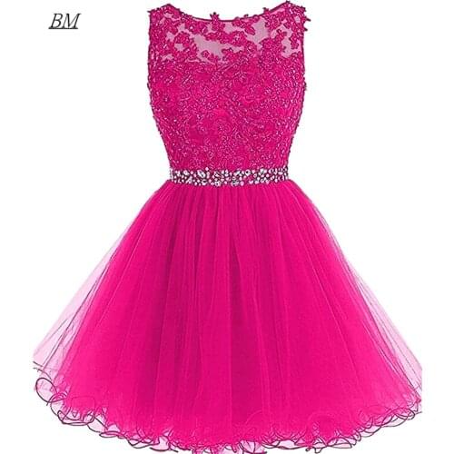 BM Short Homecoming Dresses Formal Tulle Applique Crystal Sparking Princess Celebrity Party Graduation Dresses BM637