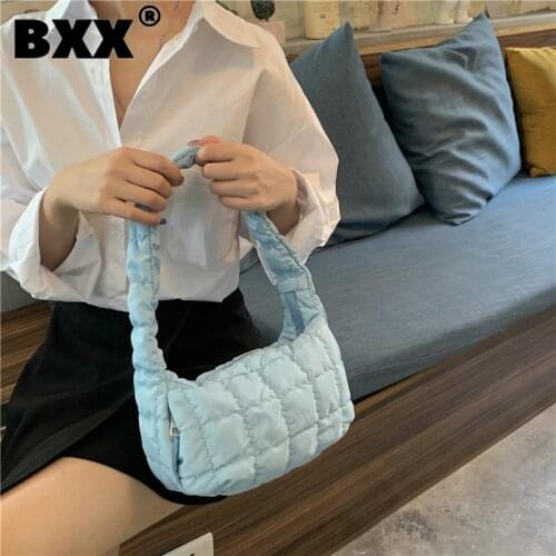 [BXX] Woman New Brief Candy Color Fold Cloud Bag Personality All-match Crossbody Shoulder Bag Fashion Tide Autuman 2021 GF0268