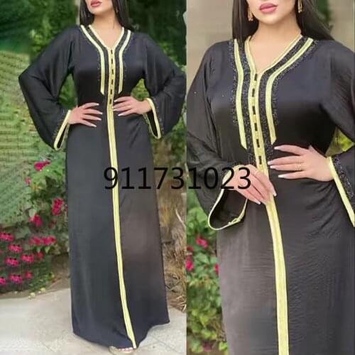 Black Abayas For Women Dubai Turkish Pakistani Evening Gowns Elegant Ladies Islamic Clothing Muslim Fashion Plus Size Kaftan