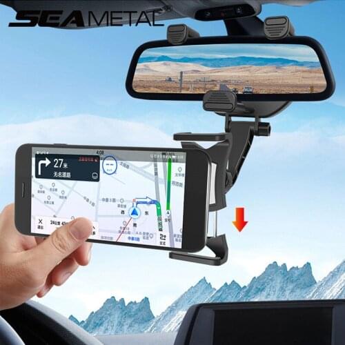 Interior Mirror Phone Holder Universal Car Rearview Mirror Phone Support Auto Rear View Mirrors Cellphone Stand for Navigation