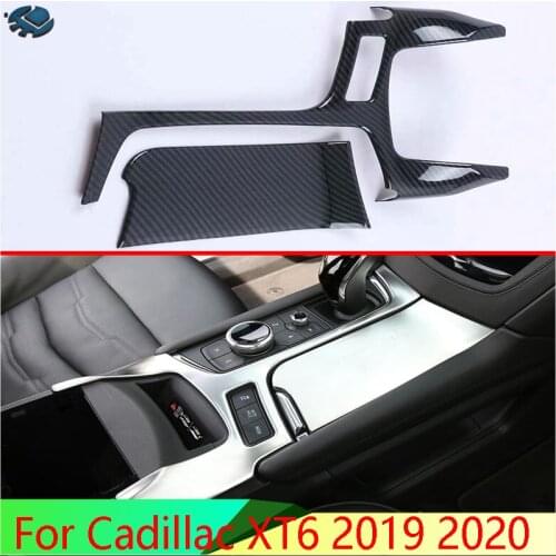 For Cadillac XT6 2019 2020 Car Accessories ABS Chrome Gear Shift Panel Center Console Cover Trim Frame Car Styling Sticker