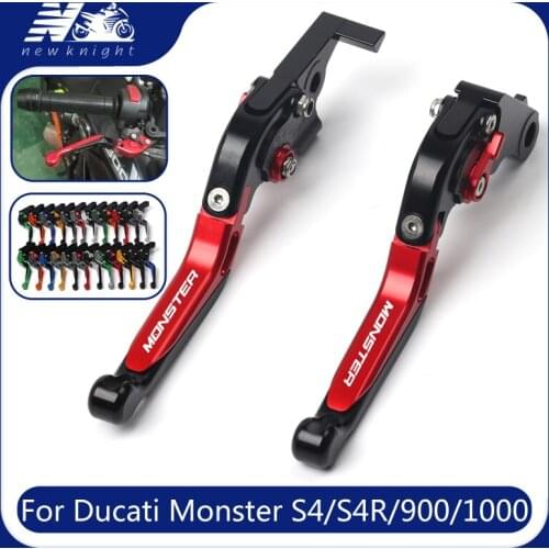 For Ducati Monster S4/S4R/900/1000 Multistrada 1000/1100 Motorcycle Accessories CNC Foldable and Retractable Brake Clutch Levers
