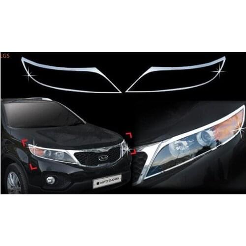 For Kia Sorento 2011-2014 High-quality ABS Chrome Headlight decoration frame anti-scratch protection Car styling