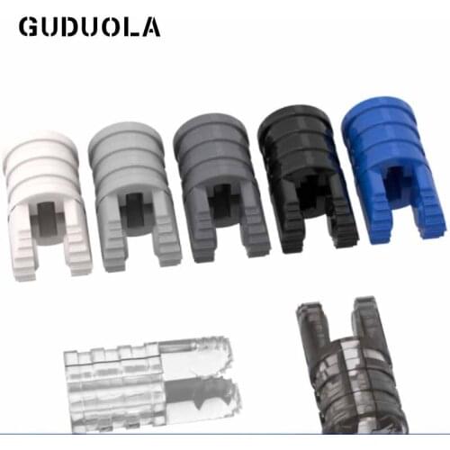 Guduola 30553 Locking Hinge Arm with Two Fingers and Axle Hole Fric/fork with Cross Hole MOC Build Parts 50pcs/LOT
