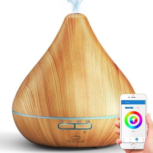 GX.Diffuser Portable Wi-Fi Smart Air Humidifier Aromatherapy Aroma Diffuser 300ML Electric Diffuser Air Purifier Work with Alexa