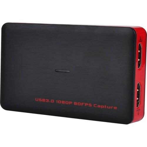 HDMI to USB3.0 Capture Card Video Grabber, USB3.0 Vide1080P 60fps Video to PC or Live Steaming to Youtube with HDMI Output