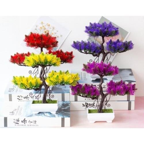1 pc Artificial plants bonsai pine wedding site birthday festival Christmas party garden table House Hotel DIY decorative plants