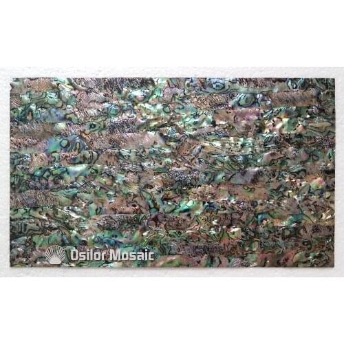 Abalone paua shell laminate for musical instrument and furniture inlay shinning surface and black back