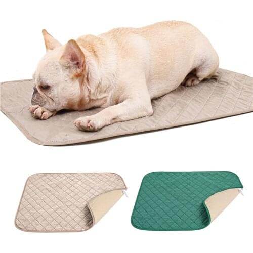 Reusable Pet Pee Pads Waterproof Bottom Bamboo Fiber Dog Training Pad Eco-Friendly Super Absorbent Washable Dog Pee Pads S M L