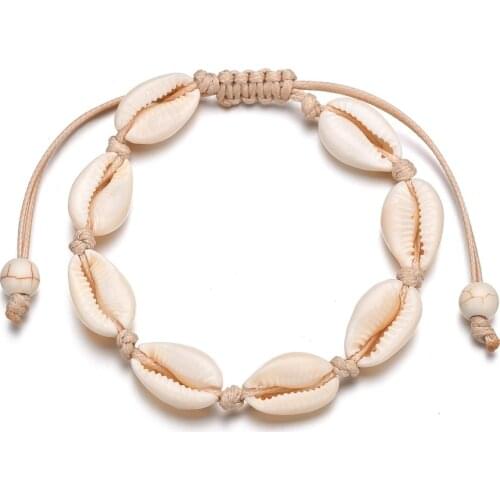 Fashion Jewelry Boho Ocean Shell Beads Chain Beach Bracelet Boho Tassel Bracelet Jewelry Wholesale