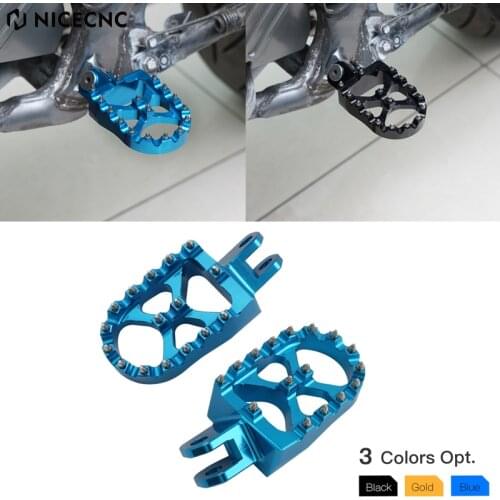 NICECNC Motorcycle Wide Foot Pegs FootRest Footpegs Rests Pedals For Suzuki DRZ400S DRZ400SM DRZ 400S 400SM 2000-2021 Aluminum