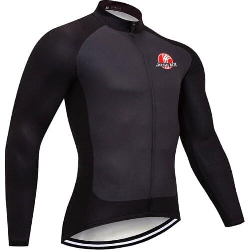 JoseMX Men Long Sleeve Cycling Jersey Bicycle Bike Clothes MTB Bib Sports Shirt Team Motocross Mountain Road Tight Top Jacket