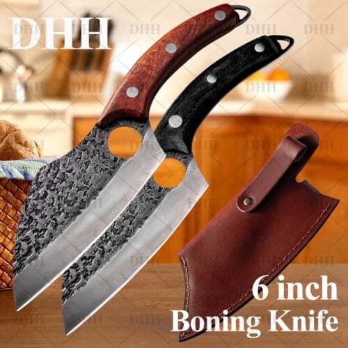 6 inch Kitchen Knife Meat Cleaver Damascus Chefs Knife Sets Hand Made Multifunctional Butcher Boning Slcing Chopping Knife