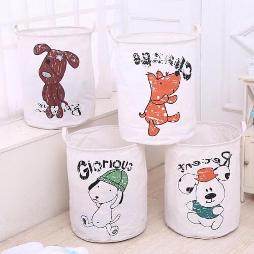 New Cartoon animal Folding Waterproof Laundry Hamper Clothes Storage Baskets Home decoration barrel kids toy organizer bucket