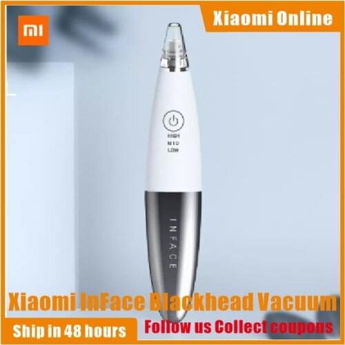 New Xiaomi InFace Blackhead Vacuum Suction Dermabrasion Removal Scar Acne Pore Peeling Face Clean Facial Skin Care Beauty Tool