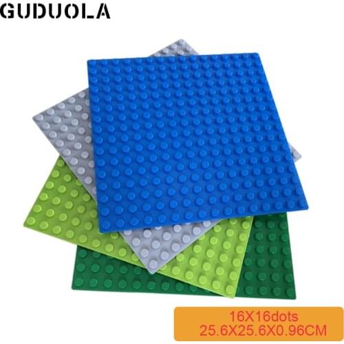Big Bricks16x16Dots 25.6x25.6X0.96CM Base Plate in Blocks Large Building Block Duplo Classic Baseplate Toy Accessories for Kid