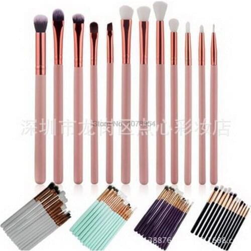 By ems or dhl 100sets 12pcs/set Professional Makeup Brush Set Foundation Cosmetic Powder Multifunction Toiletry Brushes