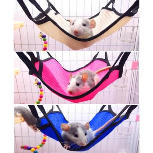 Small Pet Hanging Swing Cool Hammock Cage Nest Breathable Summer Hamster Squirrel Hanging Hammock Swing Pet Cage Sleeping Bed