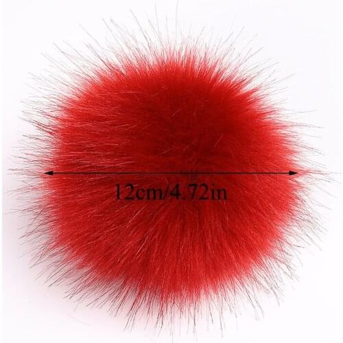 Hot 12cm False Hairball Hat Ball Pom Pom DIY Ball Wholesale Cap Bags Scarf Keychain Accessories Multicolor Faux Fox Fur PomPom