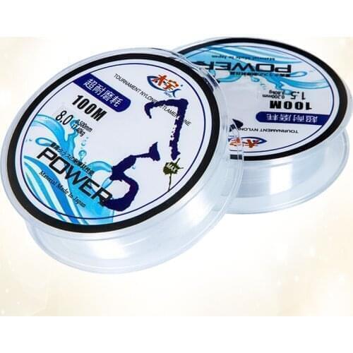 100m Fishing Line Super Strong Japan Sinking Nylon Fly Fishing Line Invisible Transparent Not Fluorocarbon Carp Fishing Tackle