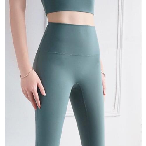 SOISOU New Tights Leggings Womens Pants Elastic Sexy High Waist No Embarrassment Line Sports Yoga Pants Woman Gym Clothes