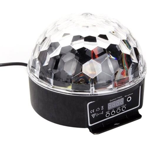 LED RGB Crystal ic Ball Effect Light DMX Disco Dj Stage Light for KTV Club Pub Bar Wedding Show Voice-activated