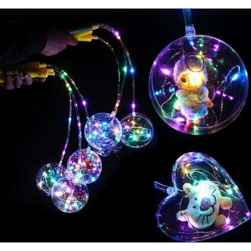 Luminous Toy Glow in the Dark Portable Wave Ball Lantern Childrens Cartoon Dolls Transparent Luminescent Sphere Night Market