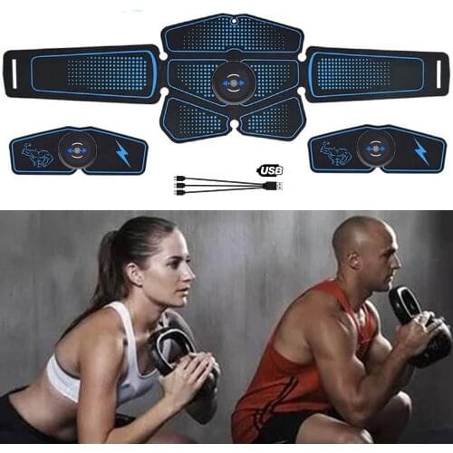 .EMS Trainer Muscle Stimulator Massage Abdominal Belt Electrostimulation Body Abdomen Trainer Toner Home Gym Fitness Equipment
