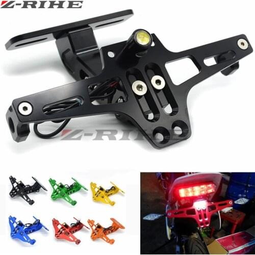 Universal CNC Motorcycle Adjustable License Number Plate Frame Holder Bracket Mount For BMW S1000RR S1000R R1200RT R1200GS
