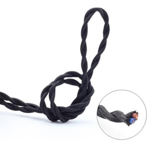 Vintage Chandelier Braided Electrical Wires 2*0.75mm Double Copper Wire for Bar Restaurant Personality DIY Light Line