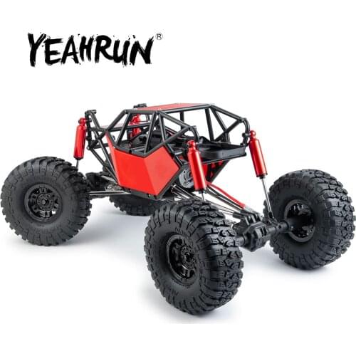 YEAHRUN Nylon Rock Buggy Roll Cage Body Shell Frame Chassis Axle Tires for Axial SCX10 II 90046 1/10 RC Crawler Car DIY Parts
