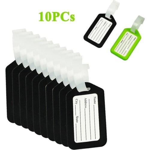 10pcs Luggage Tags Suitcase Label Bag Travel Accessories