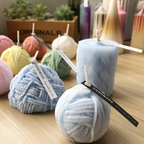 3D Silicone Weave/Knit/Wool Ball Shape Aroma Candle Mold, Plaster Mold, DIY Candle Mold