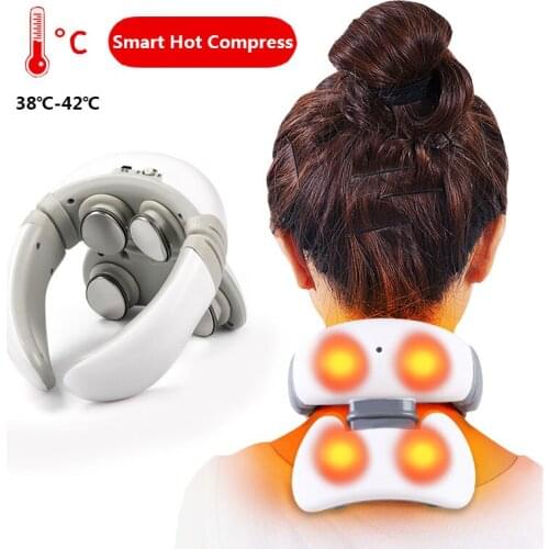 4D Smart Cervical Massager Electric Neck Massager Low Frequency Pulse For Massage Neck Health Care Relaxation Pain Relief Tool