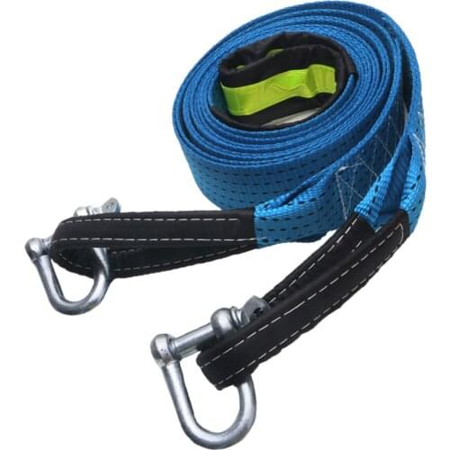 Vehicle Car Tow Rope Straps with Hooks 8 Tons 3 Meters Emergency Towing Rope Cable Cord Heavy Duty Securing Accessories