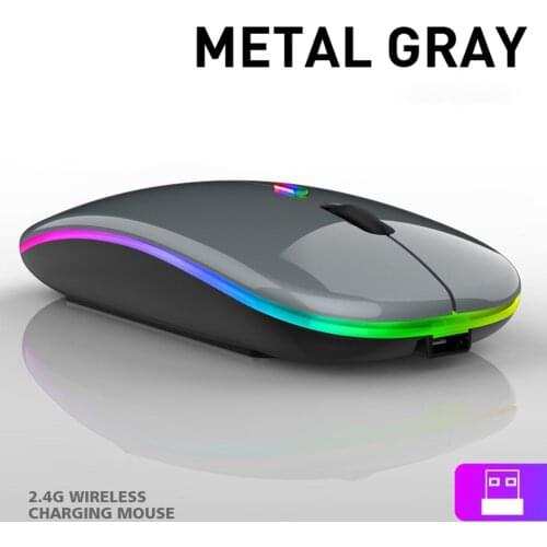 Wireless Mouse Rechargeable RGB Bluetooth 2.4G Silent Laptop Gaming Mouse Gamer Rechargeable Mouse for Computer LED Backlit Mice