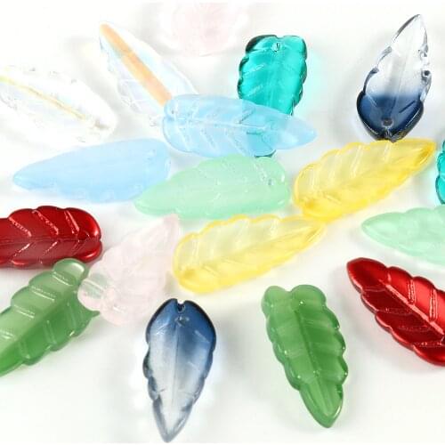 10x12mm Green AB Color Leaf Shape Lampwork Crystal Beads Czech Glass Loose Beads for Jewelry Making DIY Charm Bracelet Necklace