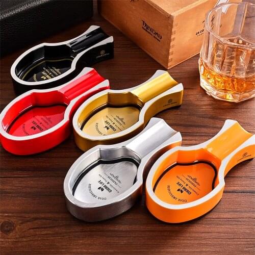 CIGARLOONG Cigar Ashtray Creative Large Diameter Portable Ash Tray Holder 1 Cigar Single Slot Design Cigar Accesories