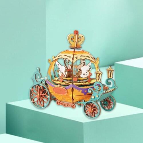 Wood Music Box Kit DIY Musical Box 3D Wooden Puzzle, Assembly Toy, Brain Teaser for Adult and Kid