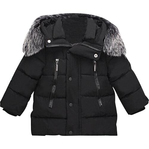 Toddler Baby Kids Girls Boys Clothes Winter Warm Thick Coat Long Sleeve Hooded Jacket Zipper Outwear 12 24 Months 3 4 5 Years